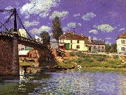 Alfred Sisley The Bridge at Villeneuve la Garenne Norge oil painting reproduction